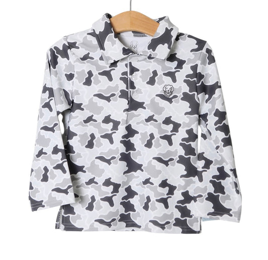 Millie Jay Boys Damian Long Sleeve Shirt- Grey Camo