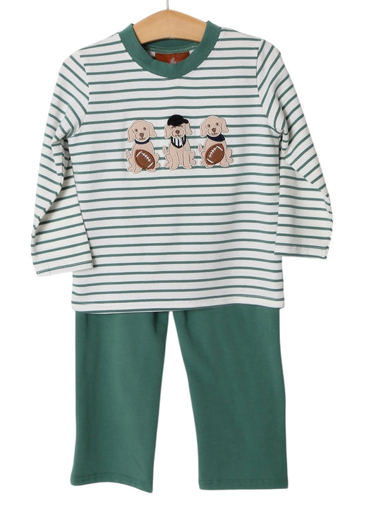 Millie Jay Football Pups Boys Pant Set