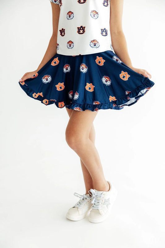 Auburn Aubie Ruffle Twirl Skort