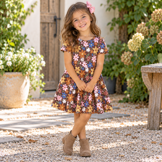 Fall Floral Dress