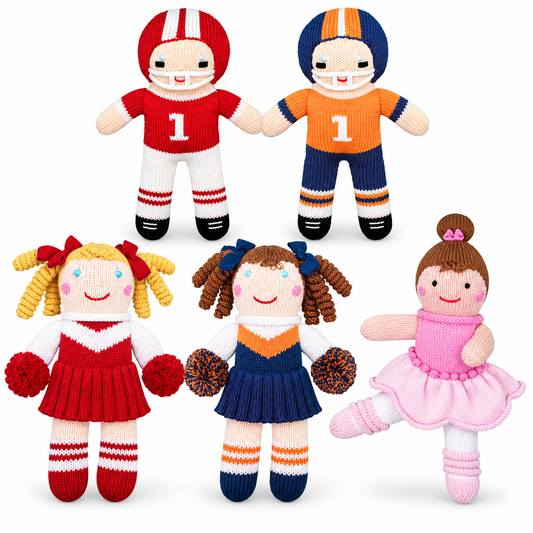 Knit Doll Rattle 7”